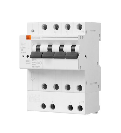 4P 380V带漏保S3-TZC63